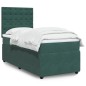 vidaXL Boxspringbett mit Matratze Dunkelgrün 100x200 cm Samt vidaXL Boxspringbett mit Matratze Dunkelgrün 100x200 cm Samt
