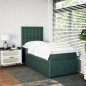 vidaXL Boxspringbett mit Matratze Dunkelgrün 100x200 cm Samt vidaXL Boxspringbett mit Matratze Dunkelgrün 100x200 cm Samt
