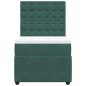 vidaXL Boxspringbett mit Matratze Dunkelgrün 100x200 cm Samt vidaXL Boxspringbett mit Matratze Dunkelgrün 100x200 cm Samt