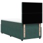 vidaXL Boxspringbett mit Matratze Dunkelgrün 100x200 cm Samt vidaXL Boxspringbett mit Matratze Dunkelgrün 100x200 cm Samt