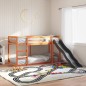 vidaXL Etagenbett mit Rutsche & Leiter Wachsbraun 75x190cm Kiefernholz vidaXL Etagenbett mit Rutsche & Leiter Wachsbraun 75x190cm Kiefernholz