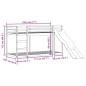 vidaXL Etagenbett mit Rutsche & Leiter Wachsbraun 75x190cm Kiefernholz vidaXL Etagenbett mit Rutsche & Leiter Wachsbraun 75x190cm Kiefernholz