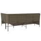 vidaXL Gartensofa in L-Form mit Kissen Grau Poly Rattan vidaXL Gartensofa in L-Form mit Kissen Grau Poly Rattan