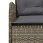 vidaXL Gartensofa in L-Form mit Kissen Grau Poly Rattan vidaXL Gartensofa in L-Form mit Kissen Grau Poly Rattan