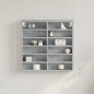 vidaXL Vitrinenschrank Betongrau 60x8,5x58 cm Holzwerkstoff vidaXL Vitrinenschrank Betongrau 60x8,5x58 cm Holzwerkstoff