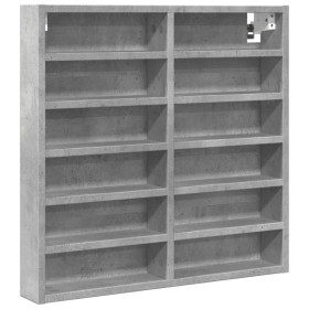 vidaXL Vitrinenschrank Betongrau 60x8,5x58 cm Holzwerkstoff