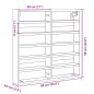 vidaXL Vitrinenschrank Betongrau 60x8,5x58 cm Holzwerkstoff vidaXL Vitrinenschrank Betongrau 60x8,5x58 cm Holzwerkstoff