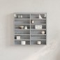 vidaXL Vitrinenschrank Grau Sonoma 60x8,5x58 cm Holzwerkstoff vidaXL Vitrinenschrank Grau Sonoma 60x8,5x58 cm Holzwerkstoff