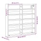 vidaXL Vitrinenschrank Grau Sonoma 60x8,5x58 cm Holzwerkstoff vidaXL Vitrinenschrank Grau Sonoma 60x8,5x58 cm Holzwerkstoff