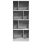 vidaXL Bücherregal Grau Sonoma 57x28,5x141 cm Holzwerkstoff vidaXL Bücherregal Grau Sonoma 57x28,5x141 cm Holzwerkstoff