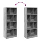 vidaXL Bücherregal Grau Sonoma 57x28,5x141 cm Holzwerkstoff vidaXL Bücherregal Grau Sonoma 57x28,5x141 cm Holzwerkstoff