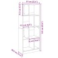 vidaXL Bücherregal Grau Sonoma 57x28,5x141 cm Holzwerkstoff vidaXL Bücherregal Grau Sonoma 57x28,5x141 cm Holzwerkstoff