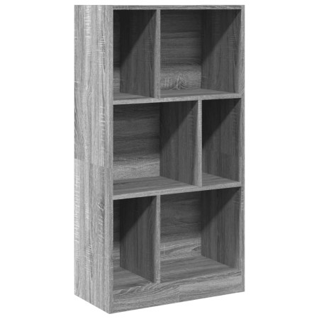 vidaXL Bücherregal Grau Sonoma 57x28,5x107,5 cm Holzwerkstoff