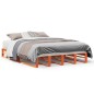vidaXL Massivholzbett ohne Matratze Wachsbraun 140x200 cm Kiefernholz vidaXL Massivholzbett ohne Matratze Wachsbraun 140x200 cm Kiefernholz