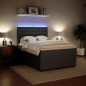 vidaXL Boxspringbett mit Matratze Dunkelgrau 140x200 cm Samt vidaXL Boxspringbett mit Matratze Dunkelgrau 140x200 cm Samt