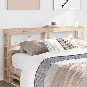 vidaXL Kopfteil mit Ablagen 120 cm Massivholz Kiefer