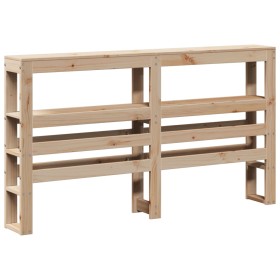 vidaXL Kopfteil mit Ablagen 120 cm Massivholz Kiefer
