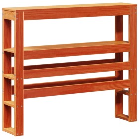 vidaXL Kopfteil mit Ablagen Wachsbraun 75 cm Massivholz Kiefer