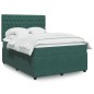 vidaXL Boxspringbett mit Matratze Dunkelgrün 140x200 cm Samt vidaXL Boxspringbett mit Matratze Dunkelgrün 140x200 cm Samt