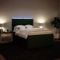 vidaXL Boxspringbett mit Matratze Dunkelgrün 140x200 cm Samt vidaXL Boxspringbett mit Matratze Dunkelgrün 140x200 cm Samt