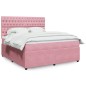 vidaXL Boxspringbett mit Matratze Rosa 180x200 cm Samt vidaXL Boxspringbett mit Matratze Rosa 180x200 cm Samt