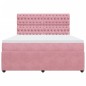 vidaXL Boxspringbett mit Matratze Rosa 180x200 cm Samt vidaXL Boxspringbett mit Matratze Rosa 180x200 cm Samt
