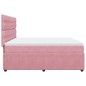 vidaXL Boxspringbett mit Matratze Rosa 180x200 cm Samt vidaXL Boxspringbett mit Matratze Rosa 180x200 cm Samt