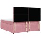 vidaXL Boxspringbett mit Matratze Rosa 180x200 cm Samt vidaXL Boxspringbett mit Matratze Rosa 180x200 cm Samt