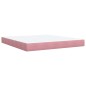 vidaXL Boxspringbett mit Matratze Rosa 180x200 cm Samt vidaXL Boxspringbett mit Matratze Rosa 180x200 cm Samt