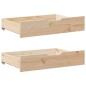 vidaXL Bettschubladen mit Rollen 2 Stk. 80x55x16 cm Massivholz Kiefer vidaXL Bettschubladen mit Rollen 2 Stk. 80x55x16 cm Massivholz Kiefer