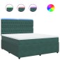 vidaXL Boxspringbett mit Matratze Dunkelgrün 180x200 cm Samt vidaXL Boxspringbett mit Matratze Dunkelgrün 180x200 cm Samt