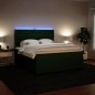 vidaXL Boxspringbett mit Matratze Dunkelgrün 180x200 cm Samt vidaXL Boxspringbett mit Matratze Dunkelgrün 180x200 cm Samt