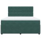 vidaXL Boxspringbett mit Matratze Dunkelgrün 180x200 cm Samt vidaXL Boxspringbett mit Matratze Dunkelgrün 180x200 cm Samt