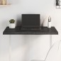 Tischplatte Dunkelgrau 80x40x4 cm Massivholz Eiche Behandelt Tischplatte Dunkelgrau 80x40x4 cm Massivholz Eiche Behandelt