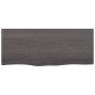 Tischplatte Dunkelgrau 100x40x6 cm Massivholz Eiche Behandelt Tischplatte Dunkelgrau 100x40x6 cm Massivholz Eiche Behandelt