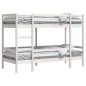 vidaXL Etagenbett Weiß 90x200 cm Massivholz Kiefer vidaXL Etagenbett Weiß 90x200 cm Massivholz Kiefer