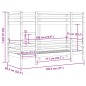 vidaXL Etagenbett Weiß 75x190 cm Massivholz Kiefer vidaXL Etagenbett Weiß 75x190 cm Massivholz Kiefer