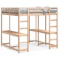 vidaXL Hochbett mit Schreibtisch & Leiter 160x200 cm Massivholz Kiefer vidaXL Hochbett mit Schreibtisch & Leiter 160x200 cm Massivholz Kiefer