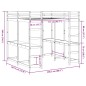 vidaXL Hochbett mit Schreibtisch & Leiter Weiß 180x200 cm Kiefernholz vidaXL Hochbett mit Schreibtisch & Leiter Weiß 180x200 cm Kiefernholz