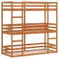 vidaXL Dreifach-Etagenbett Wachsbraun 90x190 cm Massivholz Kiefer vidaXL Dreifach-Etagenbett Wachsbraun 90x190 cm Massivholz Kiefer