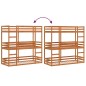 vidaXL Dreifach-Etagenbett Wachsbraun 90x190 cm Massivholz Kiefer vidaXL Dreifach-Etagenbett Wachsbraun 90x190 cm Massivholz Kiefer