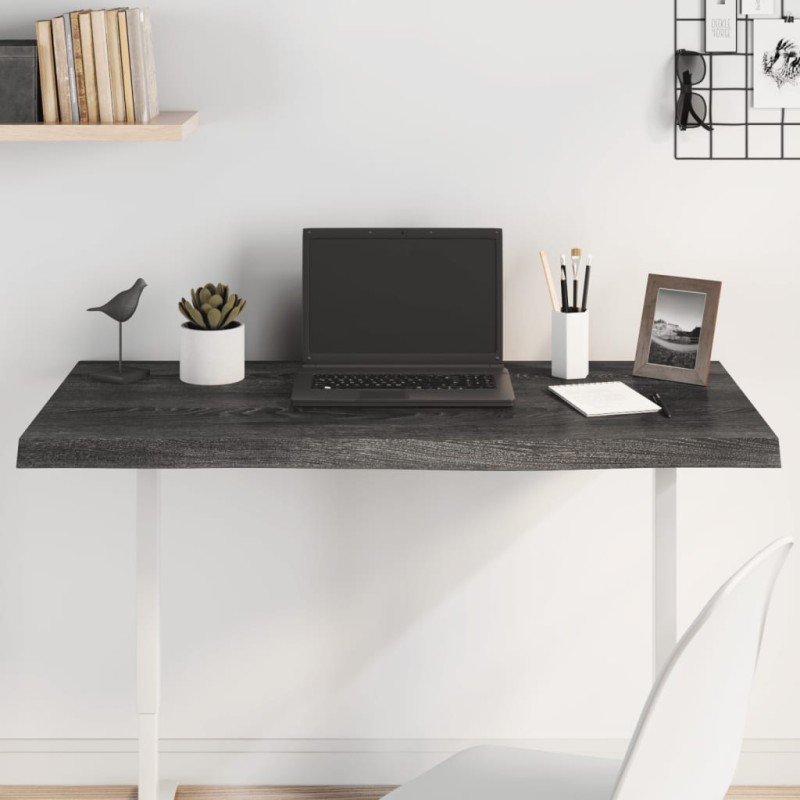vidaXL Tischplatte Dunkelbraun 100x50x(2-4)cm Massivholz Eiche vidaXL Tischplatte Dunkelbraun 100x50x(2-4)cm Massivholz Eiche