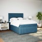 vidaXL Boxspringbett mit Matratze Blau 140x190 cm Samt vidaXL Boxspringbett mit Matratze Blau 140x190 cm Samt
