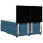 vidaXL Boxspringbett mit Matratze Blau 140x190 cm Samt vidaXL Boxspringbett mit Matratze Blau 140x190 cm Samt