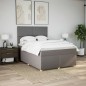 vidaXL Boxspringbett mit Matratze Taupe 140x190 cm Stoff vidaXL Boxspringbett mit Matratze Taupe 140x190 cm Stoff