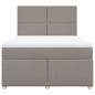 vidaXL Boxspringbett mit Matratze Taupe 140x190 cm Stoff vidaXL Boxspringbett mit Matratze Taupe 140x190 cm Stoff