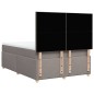 vidaXL Boxspringbett mit Matratze Taupe 140x190 cm Stoff vidaXL Boxspringbett mit Matratze Taupe 140x190 cm Stoff