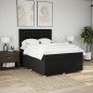 vidaXL Boxspringbett mit Matratze Schwarz 140x190 cm Stoff vidaXL Boxspringbett mit Matratze Schwarz 140x190 cm Stoff