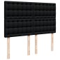 vidaXL Boxspringbett mit Matratze Schwarz 140x190 cm Stoff vidaXL Boxspringbett mit Matratze Schwarz 140x190 cm Stoff