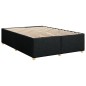 vidaXL Boxspringbett mit Matratze Schwarz 140x190 cm Stoff vidaXL Boxspringbett mit Matratze Schwarz 140x190 cm Stoff